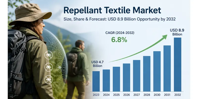 Repellant Textile Market to Reach $8.9B by 2032 at 6.8% CAGR
